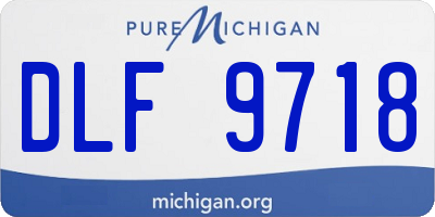 MI license plate DLF9718