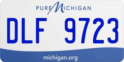 MI license plate DLF9723
