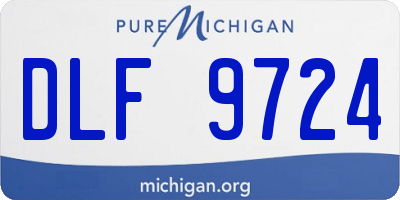 MI license plate DLF9724