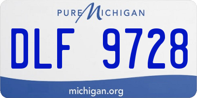 MI license plate DLF9728