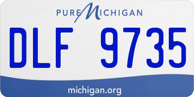 MI license plate DLF9735