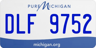 MI license plate DLF9752