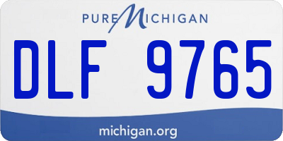 MI license plate DLF9765