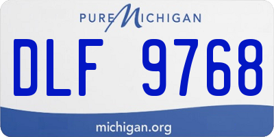 MI license plate DLF9768