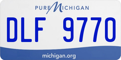 MI license plate DLF9770