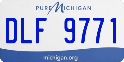 MI license plate DLF9771