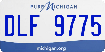 MI license plate DLF9775