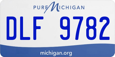 MI license plate DLF9782