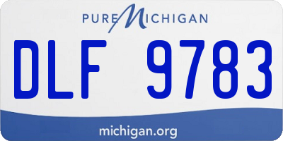 MI license plate DLF9783