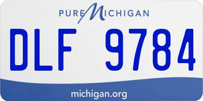 MI license plate DLF9784