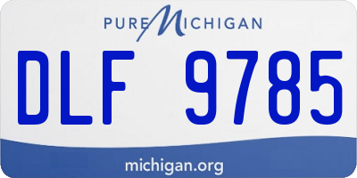 MI license plate DLF9785