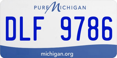 MI license plate DLF9786