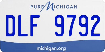 MI license plate DLF9792