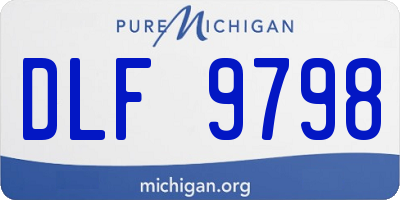 MI license plate DLF9798