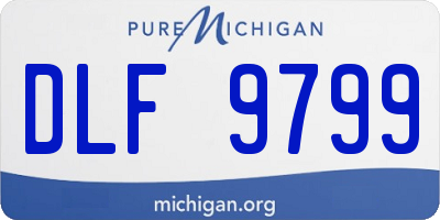 MI license plate DLF9799