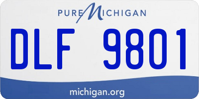 MI license plate DLF9801