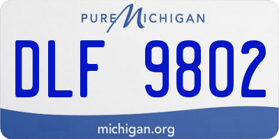 MI license plate DLF9802