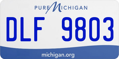 MI license plate DLF9803