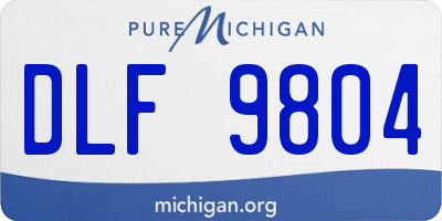 MI license plate DLF9804