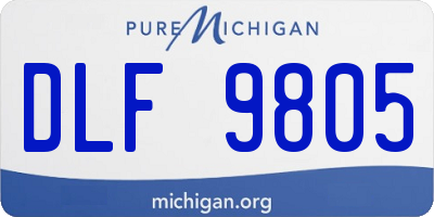 MI license plate DLF9805