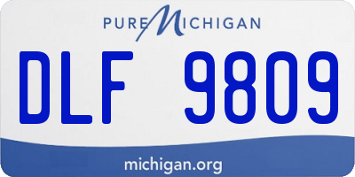 MI license plate DLF9809