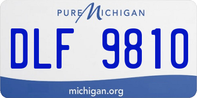 MI license plate DLF9810