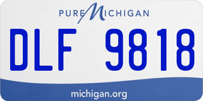 MI license plate DLF9818