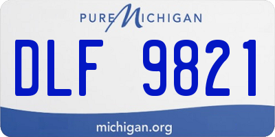 MI license plate DLF9821