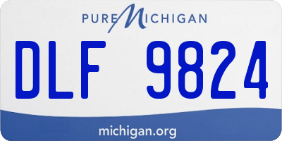 MI license plate DLF9824