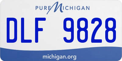 MI license plate DLF9828