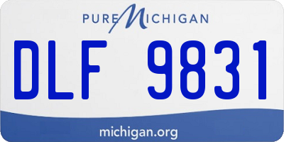 MI license plate DLF9831