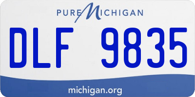 MI license plate DLF9835
