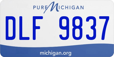 MI license plate DLF9837