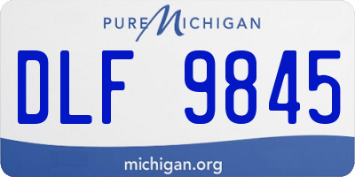 MI license plate DLF9845