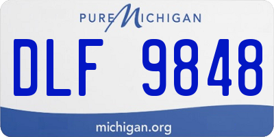 MI license plate DLF9848