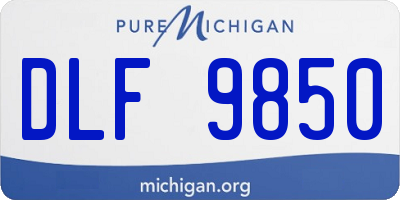 MI license plate DLF9850
