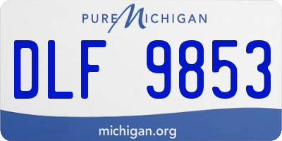 MI license plate DLF9853