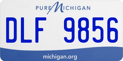 MI license plate DLF9856