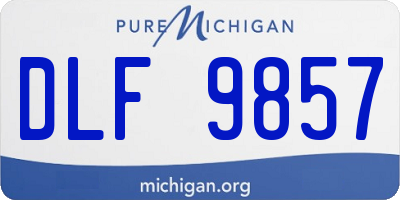 MI license plate DLF9857