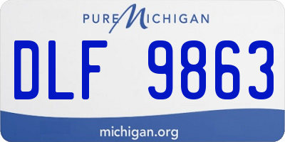 MI license plate DLF9863