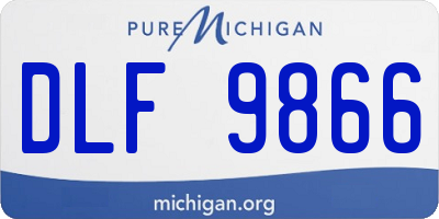 MI license plate DLF9866
