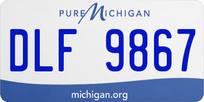 MI license plate DLF9867