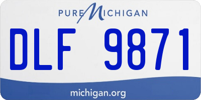 MI license plate DLF9871