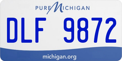 MI license plate DLF9872