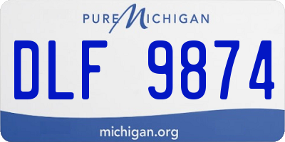 MI license plate DLF9874