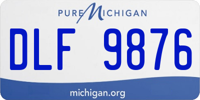MI license plate DLF9876