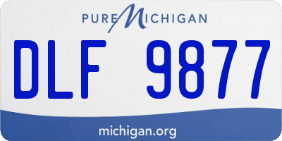 MI license plate DLF9877