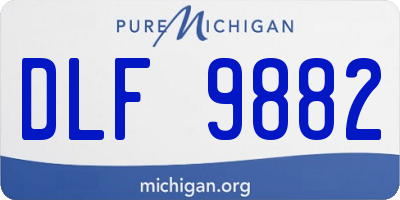 MI license plate DLF9882