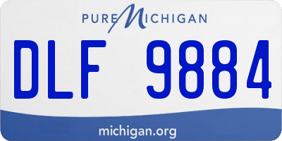 MI license plate DLF9884