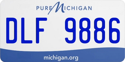 MI license plate DLF9886